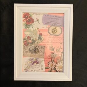 Framed Amethyst Floral Collage